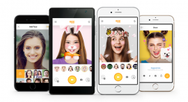 自撮り動画アプリ「egg」の利用イメージ(LINE発表資料より) 自撮り動画アプリ「egg」の利用イメージ(LINE発表資料より)