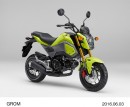 ホンダが外観を一新して発売する125ccスポーツバイク「グロム」。(レモンアイスイエロー、写真提供:ホンダ) ホンダが外観を一新して発売する125ccスポーツバイク「グロム」。(レモンアイスイエロー、写真提供:ホンダ)