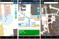 新「Yahoo!地図」アプリによる駅構内の案内イメージ（ヤフー発表資料より）