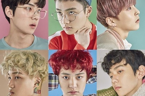 EXOは12日、韓国音楽配信サイトMelOn、genie、Bugsの音源チャート(午前7時基準)で1位にランクインした。[写真]SMエンターテイメント提供
