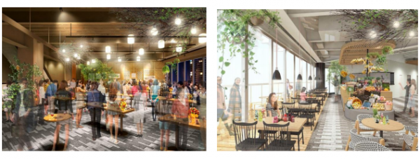 「GINZA PLACE CAFE（仮称）」店内イメージ（サッポロ不動産開発発表資料より）