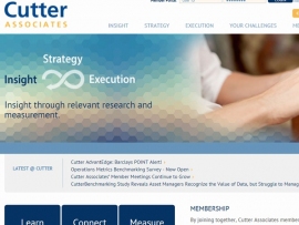 野村総合研究所の米国子会社NRIホールディングス・アメリカが米国の資産運用分野のリサーチ・コンサルティング業者カッター・アソシエイツを買収する。写真は、カッター社のWebサイト。 野村総合研究所の米国子会社NRIホールディングス・アメリカが米国の資産運用分野のリサーチ・コンサルティング業者カッター・アソシエイツを買収する。写真は、カッター社のWebサイト。