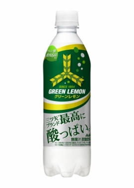 『三ツ矢グリーンレモンPET500ml』(アサヒ飲料発表資料より) 『三ツ矢グリーンレモンPET500ml』(アサヒ飲料発表資料より)