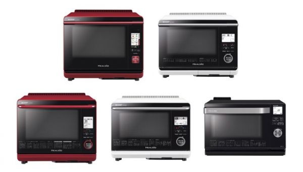 上段左から「AX-XW300」「AX-AP300」。下段左から「AX-SP300」「AX-MP300」「AX-CA300」（シャープ発表資料より）