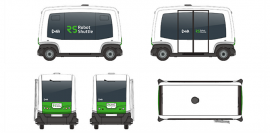 自動運転バス「EZ10」（写真：DeNA発表資料より）