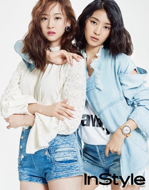 新曲「I Like That」でカムバックした夏の歌姫、SISTARのボラとダソムがファッション誌『InStyle』でデニムファッションを披露し、視線を集めている。写真：インスタグラム