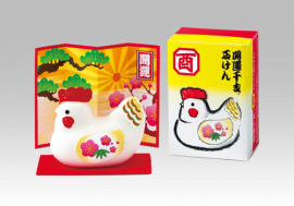 「開運干支石けん(酉)」(ライオンの発表資料より) 「開運干支石けん(酉)」(ライオンの発表資料より)