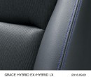 ホンダが2日に発売する、コンパクトセダン「GRACE(グレイス)」の特別仕様車「STYLE EDITION」の専用ブルーステッチコンビシート。（写真提供：ホンダ）