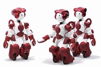 日立製作所のヒューマノイドロボット「EMIEW3」。（日立製作所の発表資料より）