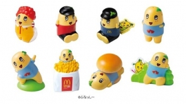 日本マクドナルドは、「ふなっしー」のおもちゃがセットになったハッピーセット「ふなっしー」を16日から期間限定で販売する。(写真提供:日本マクドナルド)(C)ふなっしー 日本マクドナルドは、「ふなっしー」のおもちゃがセットになったハッピーセット「ふなっしー」を16日から期間限定で販売する。(写真提供:日本マクドナルド)(C)ふなっしー