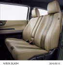 ホンダがマイナーモデルチェンジして9月16日に発売する軽乗用車「N-BOX SLASH(X・ターボパッケージ(FF) トレッキング スタイル オプション装着車)」の1列目シートイメージ。(写真提供:ホンダ) ホンダがマイナーモデルチェンジして9月16日に発売する軽乗用車「N-BOX SLASH(X・ターボパッケージ(FF) トレッキング スタイル オプション装着車)」の1列目シートイメージ。(写真提供:ホンダ)