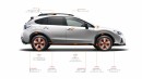 「SUBARU XV HYBRID」をベースとした特別仕様車「SUBARU XV HYBRID tS」（写真提供：富士重工業）
