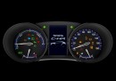 トヨタ自動車が28日に日本仕様の概要を初公開した新型車「C-HR」のハイブリッド車専用コンビネーション2眼メーター。（写真提供：トヨタ自動車）
