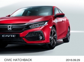 ホンダがパリモーターショーで公開した「シビック」シリーズの5ドアモデル、新型「シビック ハッチバック」（写真提供：ホンダ）
