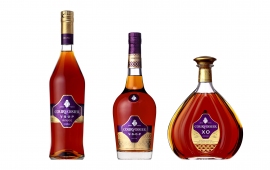 左から、クルボアジェ V.S.O.P ルージュ、V.S.O.P、X.O(サントリースピリッツの発表資料より) 左から、クルボアジェ V.S.O.P ルージュ、V.S.O.P、X.O(サントリースピリッツの発表資料より)
