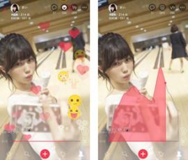 動画に感情(エモ)スタンプを重ねて共有するSNSアプリ 「millemo(ミレモ) 」(GMOメディアの発表資料より) 動画に感情(エモ)スタンプを重ねて共有するSNSアプリ 「millemo(ミレモ) 」(GMOメディアの発表資料より)