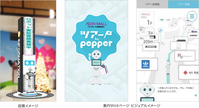 設置イメージと案内Webページビジュアルイメージ （ソフトバンクの発表資料より） 