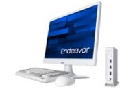 「Endeavor ST20E」のタッチ液晶一体型モデル（右）とスタンダードモデル、（エプソンダイレクト発表資料より）