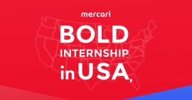 「BOLD INTERNSHIP in USA」のロゴ(メルカリ発表資料より) 「BOLD INTERNSHIP in USA」のロゴ(メルカリ発表資料より)