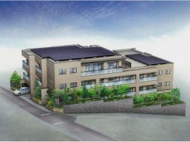 積水ハウスが名古屋市千種区において、ゼロ・エネルギー・ハウスの高級分譲マンション「グランドメゾン」を開発する。写真は完成予想図 積水ハウスが名古屋市千種区において、ゼロ・エネルギー・ハウスの高級分譲マンション「グランドメゾン」を開発する。写真は完成予想図