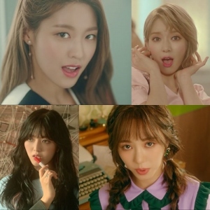 ガールズグループAOA(ジミン、チョア、ユナ、ヘジョン、ミナ、ソリョン、チャンミ)が、より洗練されたセクシーな姿にグレードアップしてファーストアルバムを公開した。写真：AOA「Excuse Me」MVキャプチャ