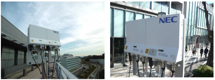 検証実験で使用された「低SHF帯超多素子AAS」（NEC発表資料より）