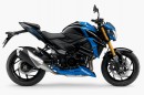 「GSX-S750 ABS （グラススパークルブラック／トリトンブルーメタリック）」
