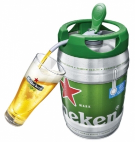 ハイネケン5リットル樽生ビール(ドラフト・ケグ・ジャパン発表資料より) ハイネケン5リットル樽生ビール(ドラフト・ケグ・ジャパン発表資料より)