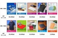 「CLUB DYDO」サービスでポイントと交換できる景品一覧（ダイドードリンコ発表資料より）