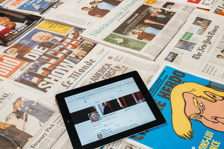 画面に表示されているのは、トランプ大統領自身のツイッターアカウントである。(c) 123RF