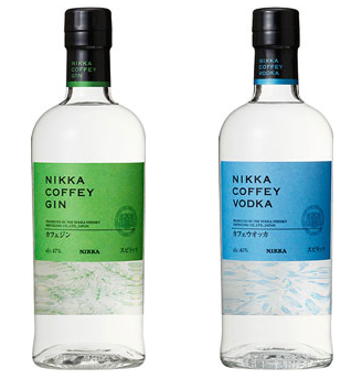 ニッカ カフェジン（左）、ニッカ カフェウオッカ（アサヒビール発表資料より）