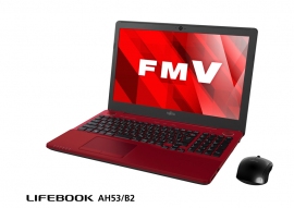 LIFEBOOK AH53/B2 ルビーレッド。(画像:富士通発表資料より) LIFEBOOK AH53/B2 ルビーレッド。(画像:富士通発表資料より)