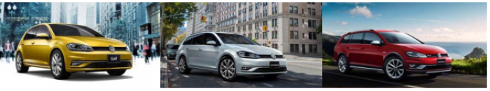 新型「ゴルフ」シリーズ（フォルクスワーゲン発表資料より）