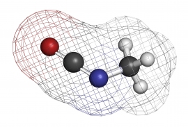 イソシアン酸メチルの分子。