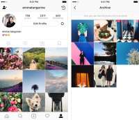 Instagramのアーカイブ画面（Instagramの発表資料より）