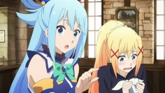 『この素晴らしい世界に祝福を!』アニメーションスタンプが登場! さらに、ドン・キホーテとのコラボショップにて アクア様やめぐみんが制服を着る!? ふとももがセクシー!!