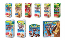 リニューアルする「アーモンド効果」シリーズ10商品(写真: 江崎グリコの発表資料より)