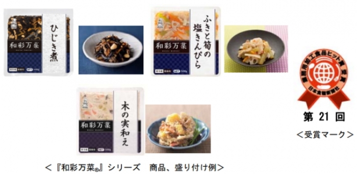 ケンコーマヨネーズ＜２９１５＞の業務用のチルド和惣菜『和彩万菜（Ｒ）』シリーズが、日本食糧新聞社主催の「第２１回 業務用加工食品ヒット賞」の和食部門においてヒット賞を受賞した。