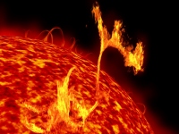 太陽フレアのイメージ。