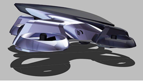空飛ぶ車「SkyDrive」のイメージ（画像: 富士通の発表資料より）