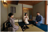 グランドプリンスホテル高輪で提供している日本庭園でのお茶のお点前。(画像; 西武ホールディングスの発表資料より)