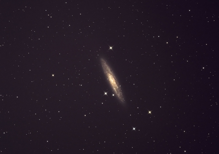 スターバースト銀河の一つ、NGC253銀河。