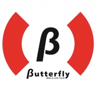 「βutterfly（バタフライ）」のロゴマーク。(画像: 電通の発表資料より)