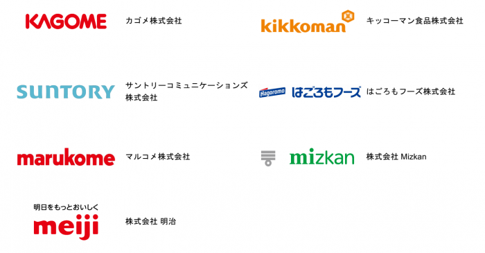 トライアル企業一覧（画像：クックパッドの発表資料より）