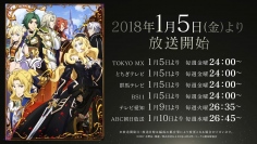 2018年1月放送のアニメ『グランクレスト戦記』主題歌もきける最新PVが公開