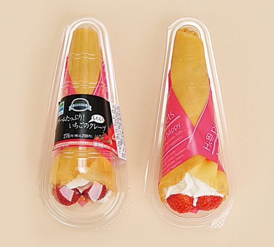 「いちごのクレープ」