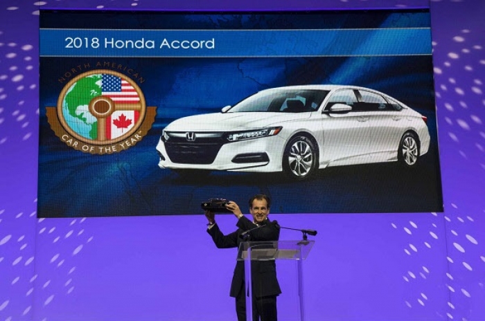 2018年1月16日に行われた発表の様子。（画像：本田技研工業発表資料より）