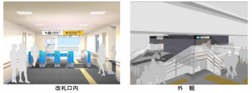 北口改札のイメージ。(画像: 小田急電鉄の発表資料より)