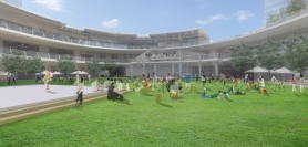 ルーファ広場のイメージ（三井不動産発表資料より）