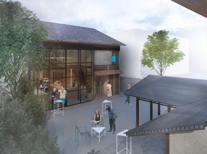 ブルーボトルコーヒー京都カフェのイメージ（大丸松坂屋百貨店の発表資料より）